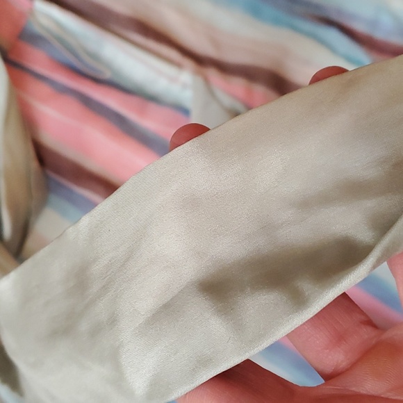 Y2K pastel striped faux wrap prom dress - Picture 10 of 13